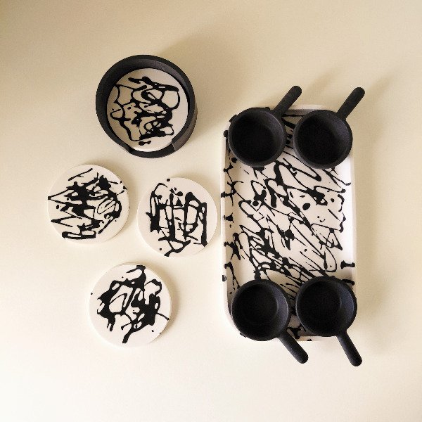 Producto - Set Bandeja Picada/Sushi + 4 cuencos + Set Posavasos