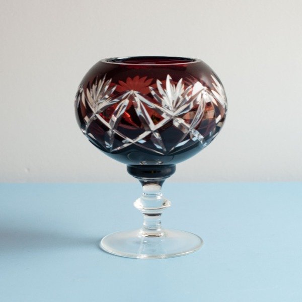 Producto - Copón vintage tallado color marrón sin tapa GRANDE