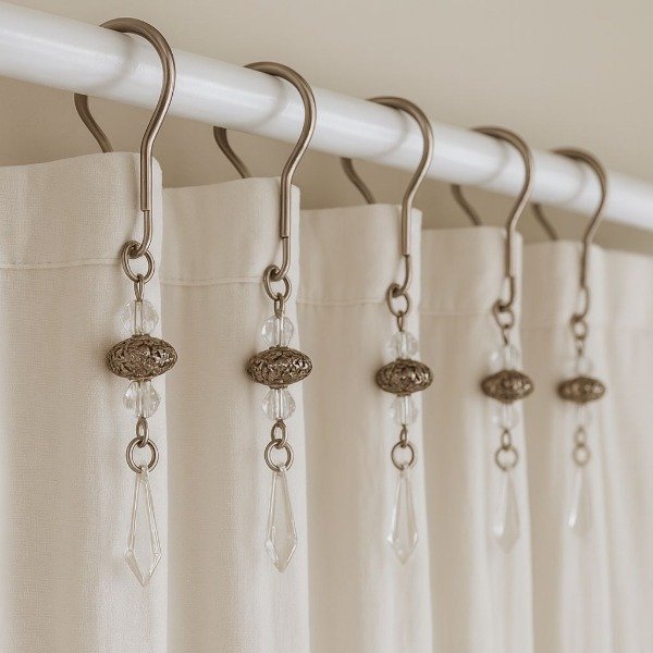 Producto - Gancho de cortina x 12 unidades filigrana niquel