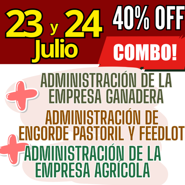 Producto - COMBO 3 CURSOS: Admin Ganadera + Engorde Pastoril y Feedlot + Admin Agrícola