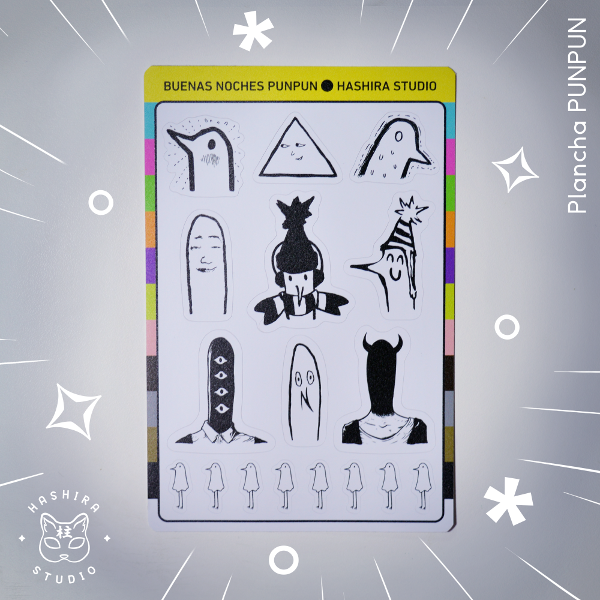 Producto - Plancha de Stickers Buenas Noches Punpun