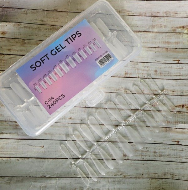 Producto - TIPS SOFT GEL COFFIN PRELIMADO MATTE X 240 U.