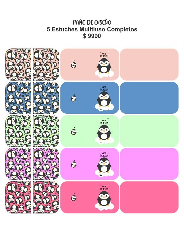 Producto - Paño estuches intimos o billeteras infantiles completos