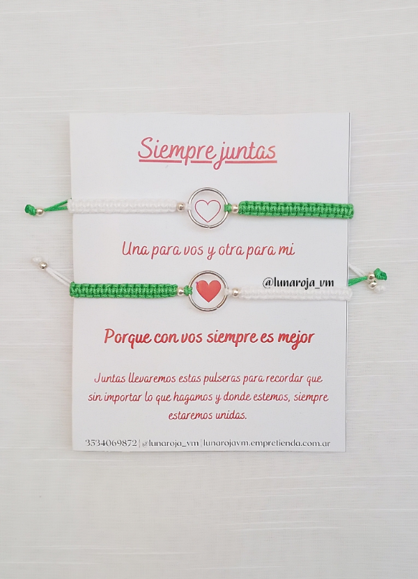Producto - Siempre Juntas: Blanco y Verde