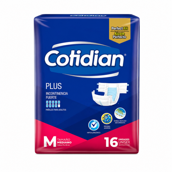 Producto - Pañales adultos Cotidian plus M 16u.