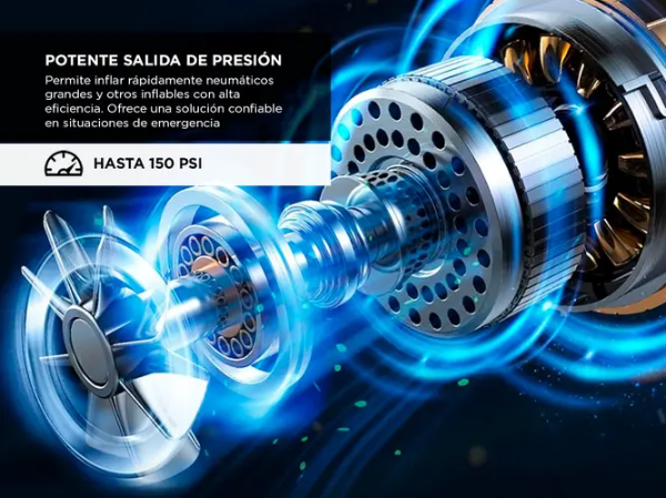 Producto - Compresor De Aire 100W 12V Digital -Gadnic (AV000417) - 3