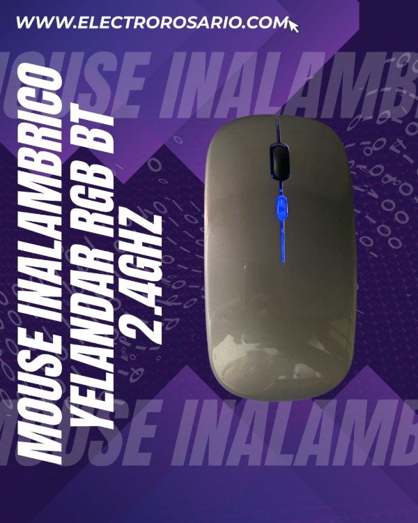 Producto - MOUSE INALAMBRICO YELANDAR RGB BT + 2.4GHZ(MBTLED)