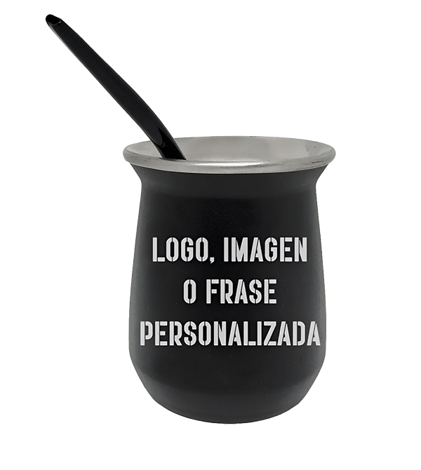 Producto - Mate Acero Simil Stanley Bombilla Personalizado Logo Frases