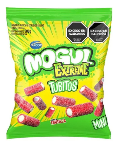 Producto - TUBOS MOGUL X 500 GRS FRUTILLA ARCOR