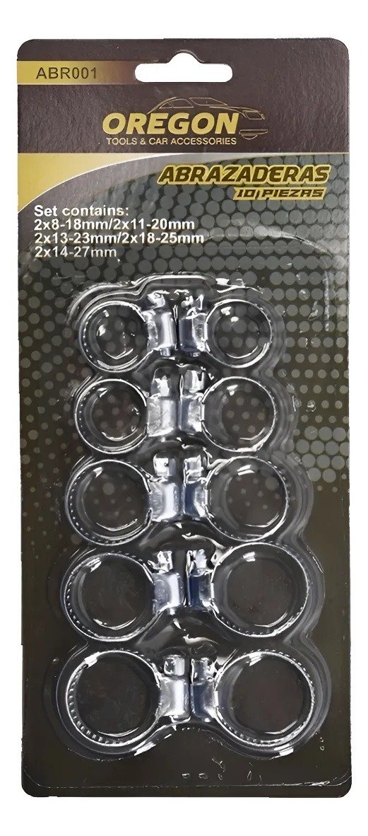 Producto - SET DE 10 ABRAZADERAS UNIVERSALES DE 8MM A 27MM