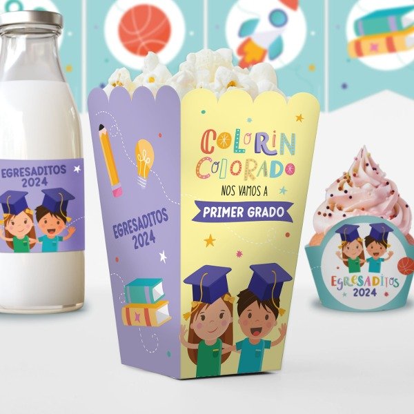 Producto - Kit Imprimible Egresaditos "Multicolor"