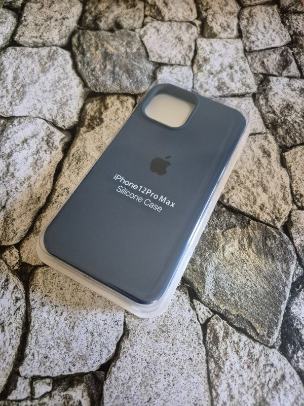 Producto - Funda silicone case logo Iphone 12 Pro Max azul oscuro