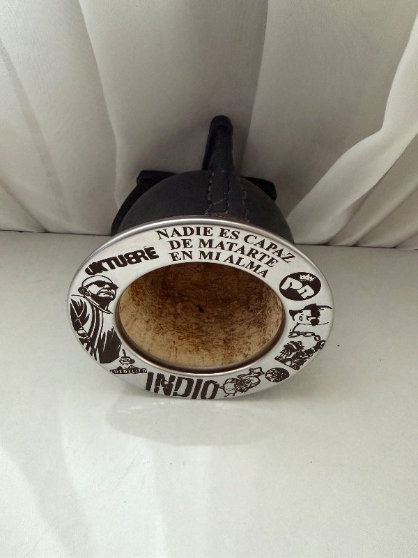 Producto - Mate Indio Solari Camionero de Acero Inoxidable
