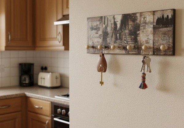 Producto - Porta Llaves De Madera Largo 30 cm (6025)