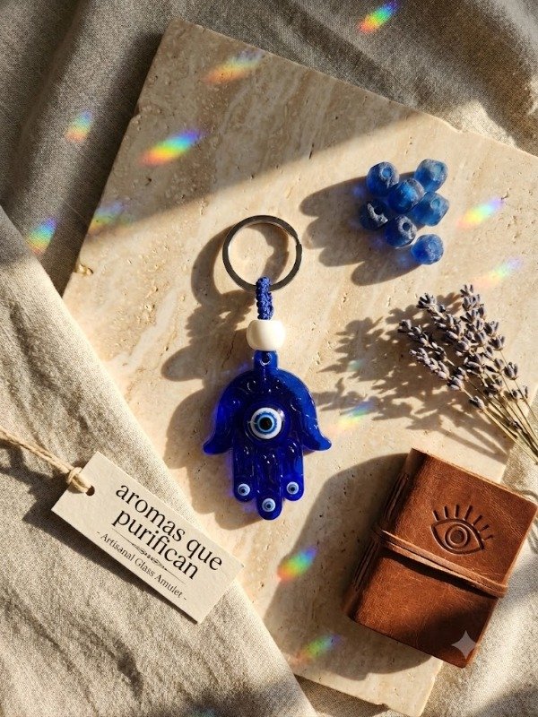Producto - LLAVERO MANO HAMSA AZUL