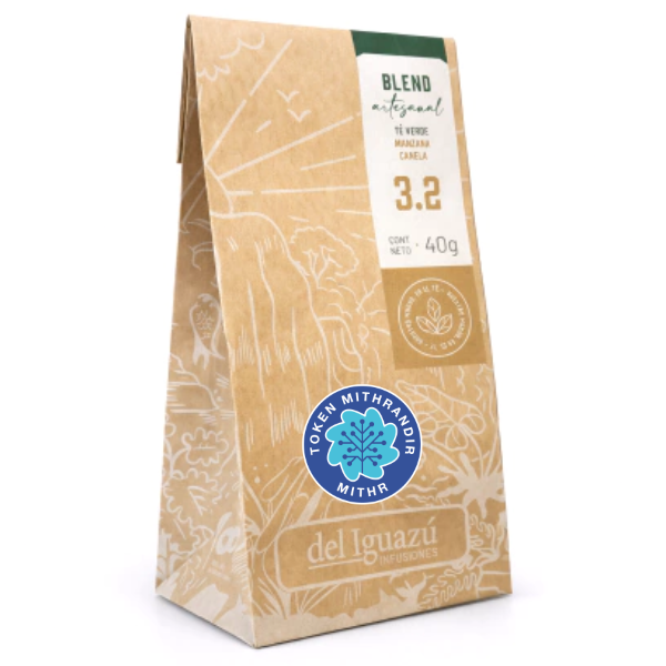 Producto - Blend Artesanal - Té Verde con Manzana y Canela. 3.2 x 40 g