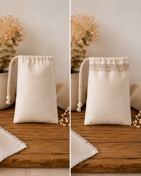 Producto - Bolsitas de lienzo 15 x 20 por 10 unidades