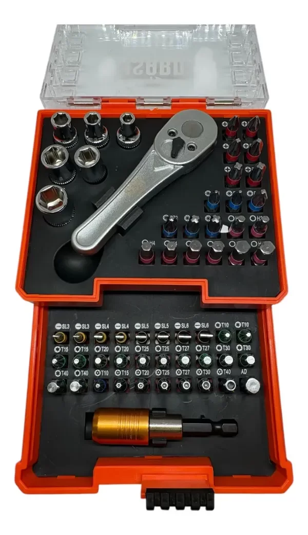 Producto - Juego De Tubos Y Puntas 58 Piezas Enc 1/4 Crv Isard 102110