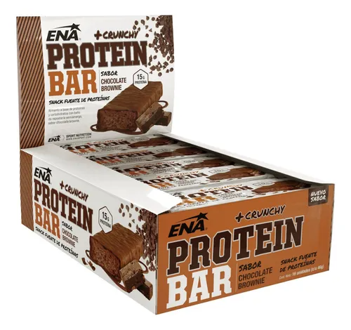 Producto - ENA Sport Barra Protein Bar Chocolate brownie 16 Barras