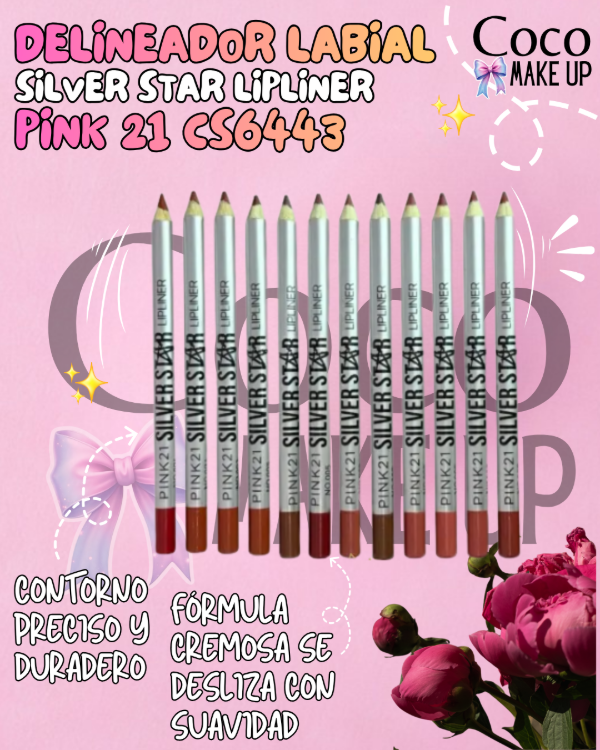 Producto - DELINEADOR LABIAL SILVER STAR LIPLINER - PINK 21 - CS6443