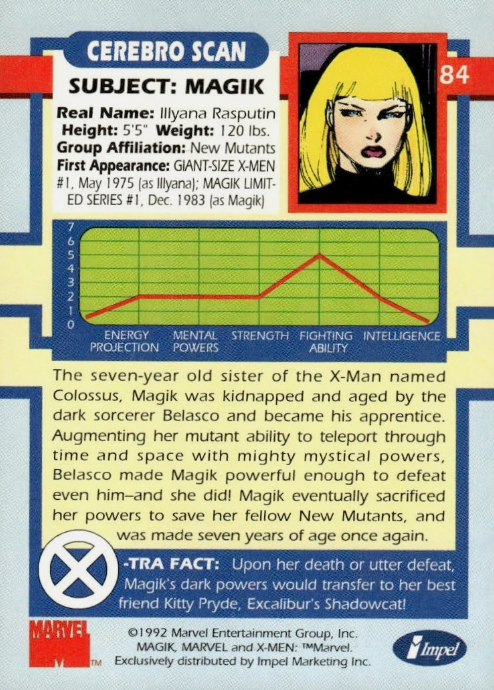 Producto - 1992 Impel The Uncanny X-Men #84 - Magik EX - 1