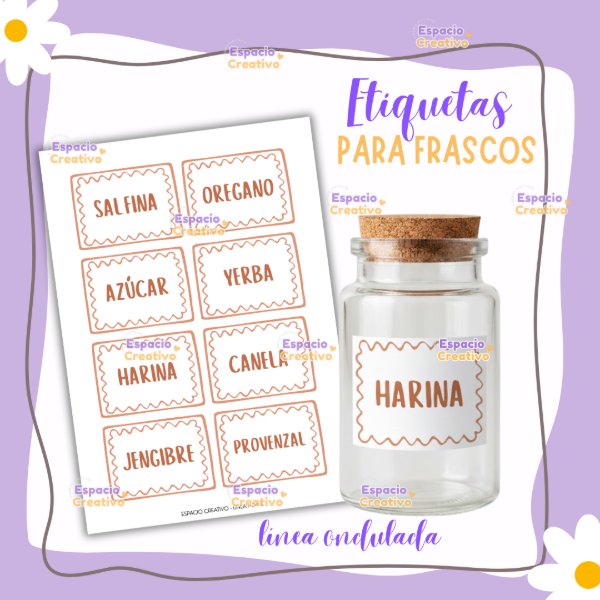 Producto - Etiquetas para frascos - Ondas