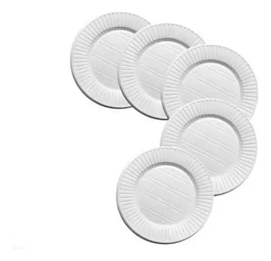 Producto - Plato Plastico Grande 22cm Blanco x10 un