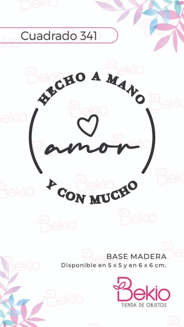 Producto - Sello Cuadrado 321 - Hecho a mano