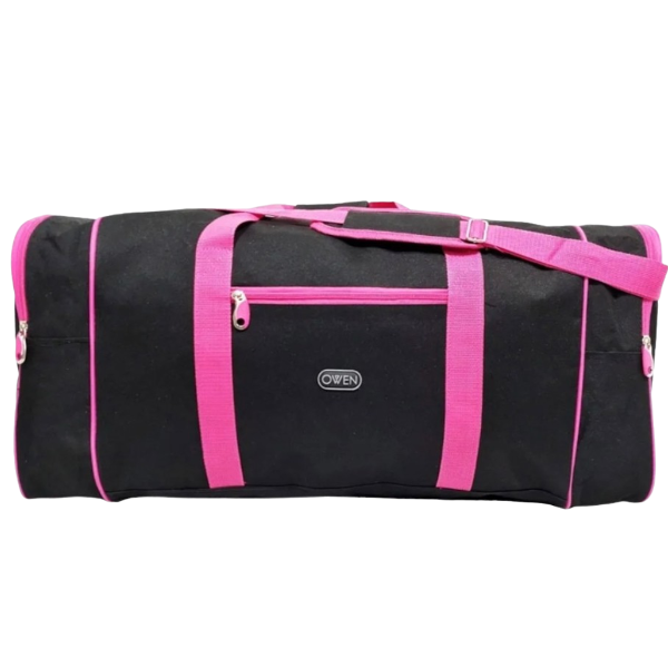 Producto - Bolso 24 Pulgadas Marca Owen NEGRO FUCSIA liso poliéster 100 x 100 - 2
