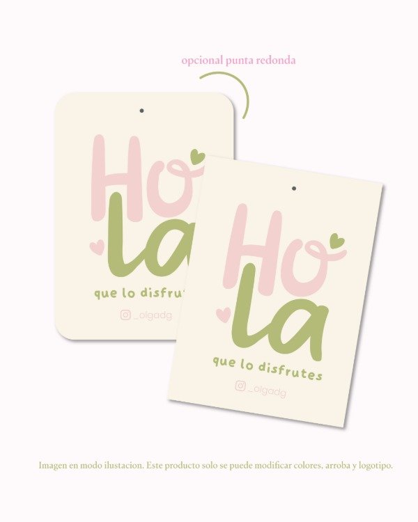 Producto - Etiqueta HOLA