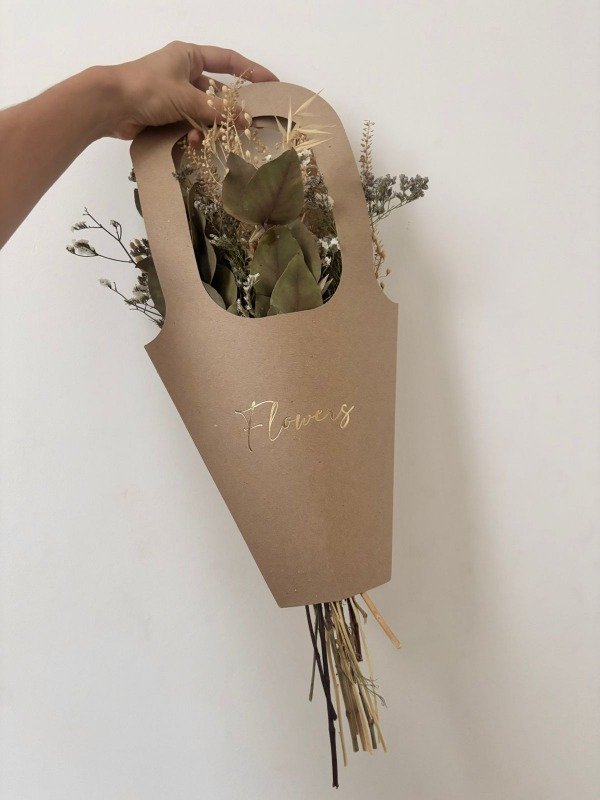 Producto - Ramo de flores secas + porta ramo kraft