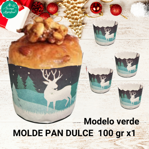 Producto - MOLDE DE PAN DULCE DECORADO 100 grs MODELO RENO