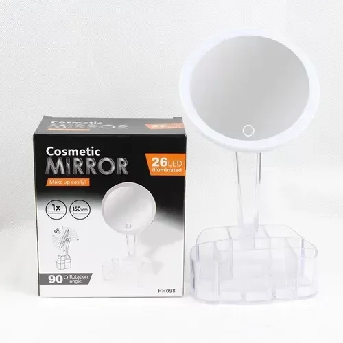 Producto - Espejo con organizador de Maquillaje con luz LED