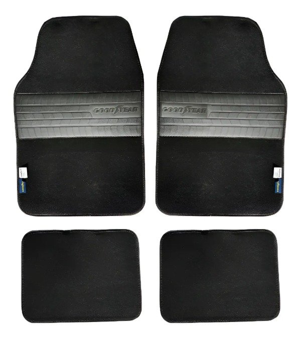 Producto - CUBRE ALFOMBRA UNIVERSAL GOODYEAR 4 PIEZAS FELPA Y GOMA