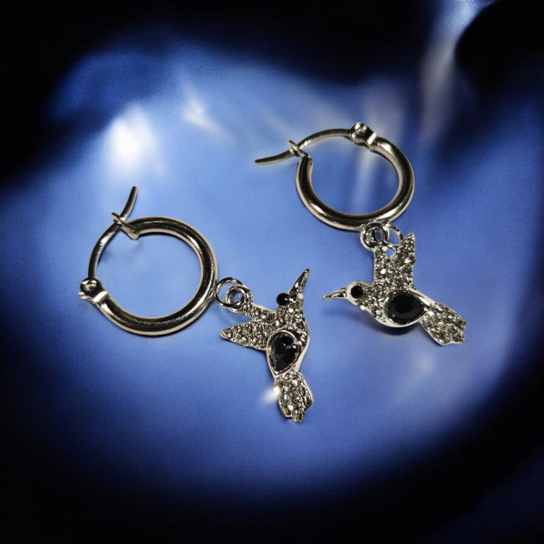 Producto - Argollitas colibri negro