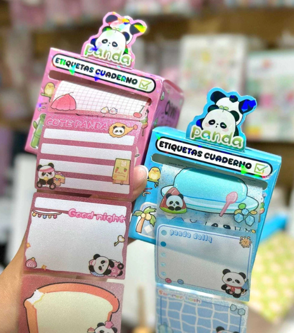 Producto - Etiquetas de cuaderno en rollo PANDA