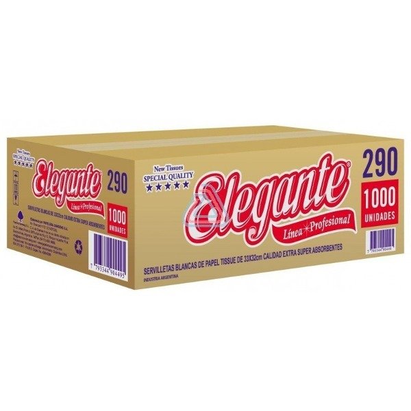 Producto - ELEGANTE SERVILLETA 32x33 COD 290  (CAJA X MIL)