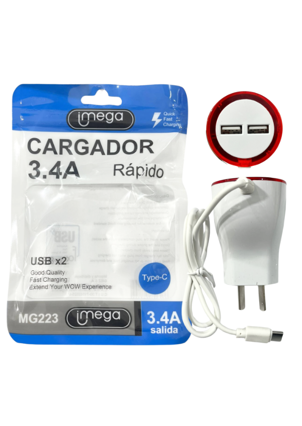 Producto - CARGADOR IMEGA TIPO C 3.4 (223)