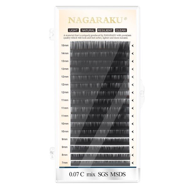 Producto - Pestañas Mix 0.07D Efecto Matte - Nagaraku