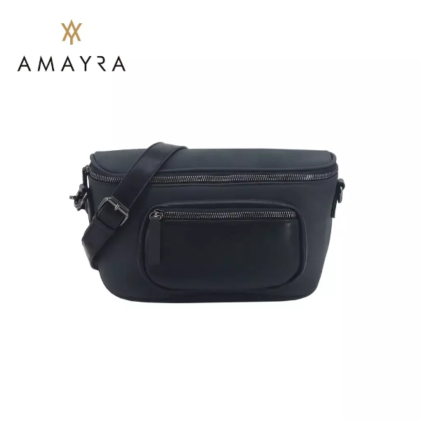Producto - Riñonera negra Amayra XXL ecocuero