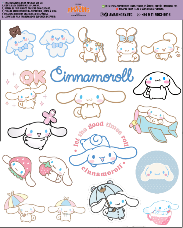 Producto - Cinamorrol Plancha stickers premium dtf uv