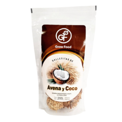 Producto - GROW FOOD GALLETAS DE AVENA Y COCO X 200 GR