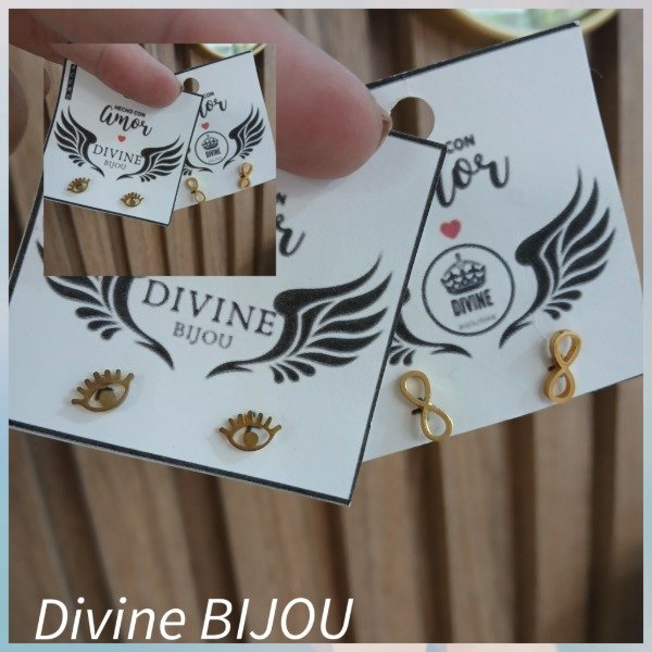 Producto - Aros miniaturas de acero dorado