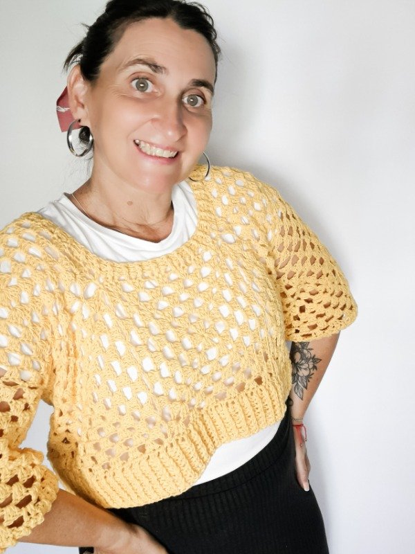 Producto - Patrón Remera y Suéter AMARILIS (2 patrones en 1 + Grannys)