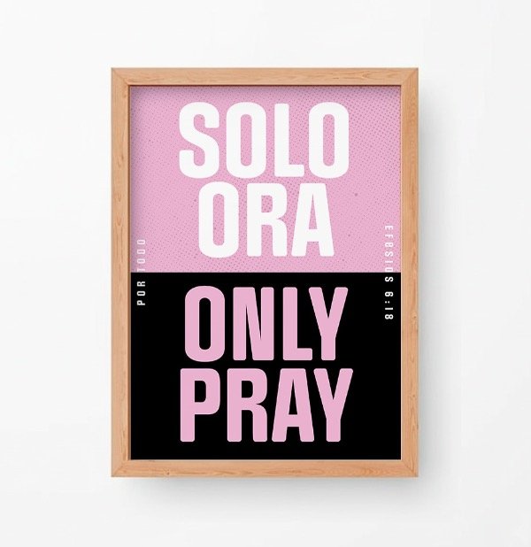 Producto - Cuadro SOLO ORA (ROSA)