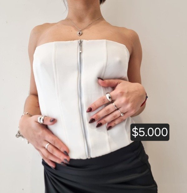 Producto - TOP CON CIERRE BLANCO