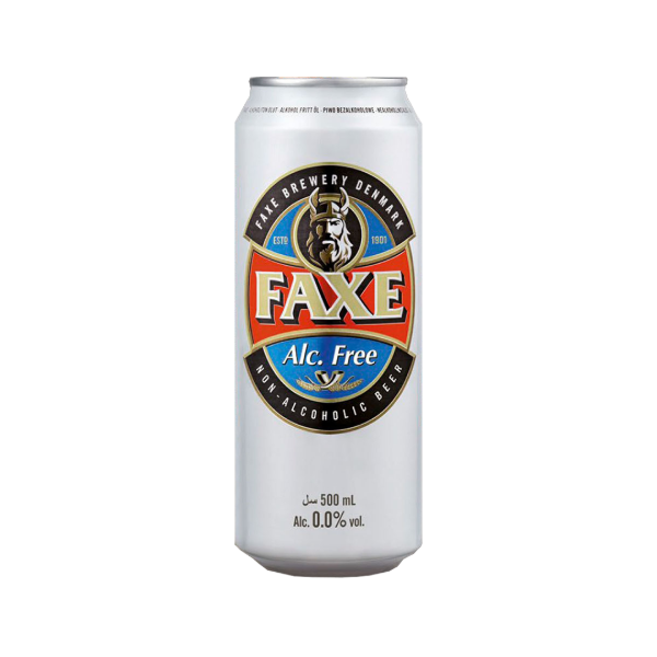 Producto - Faxe Lager Sin Alcohol Lata 500 ml Cerveza Importada