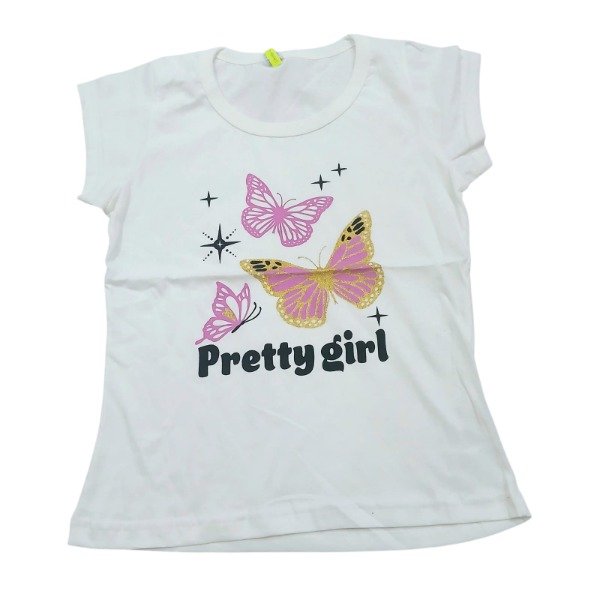 Producto - Remera nena "Mariposa" T20 blanco