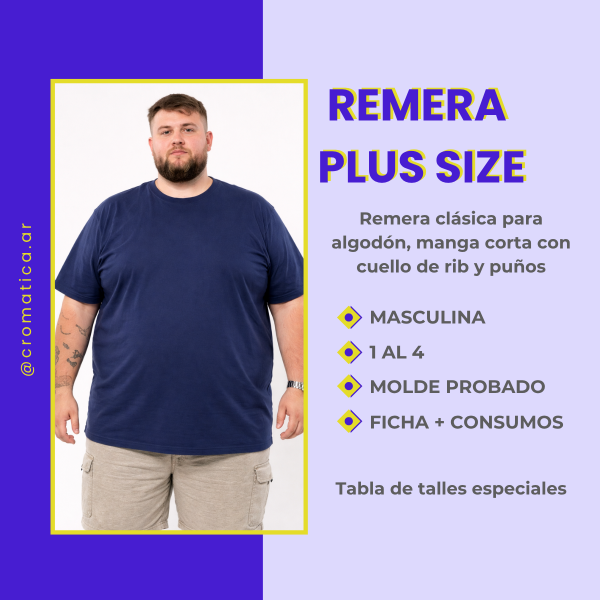 Producto - Molde Remera plus size + Fichas