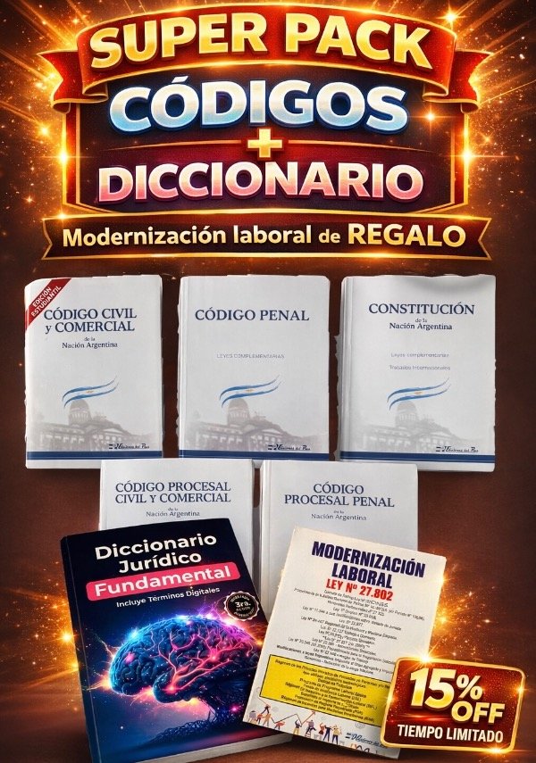 Producto - Super pack x5 códigos + diccionario jurídico + Libro de  de regalo